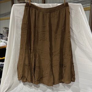 Coldwater Creek A-Line Skirt in Rich Brown